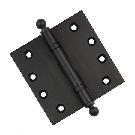 Embassy 4 x 4 Solid Brass Ball Bearing Hinge, Oil Rubbed Bronze Finish Ball Tips 4040BBUS10BB-1